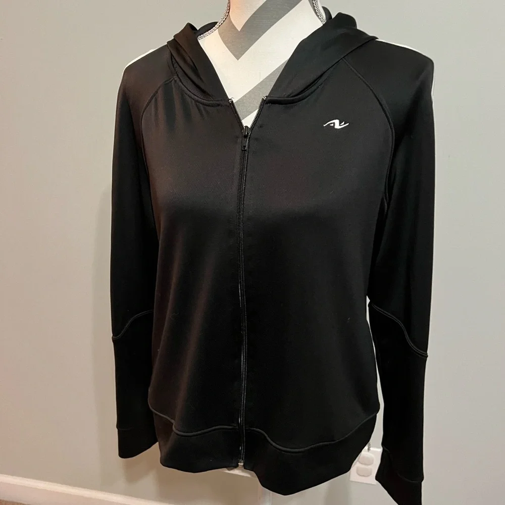 ATHLETIC WORKS WOMEN'S JACKET FULL ZIP FRONT ACTIVE PERFORMANCE KNIT MEDIUM‎